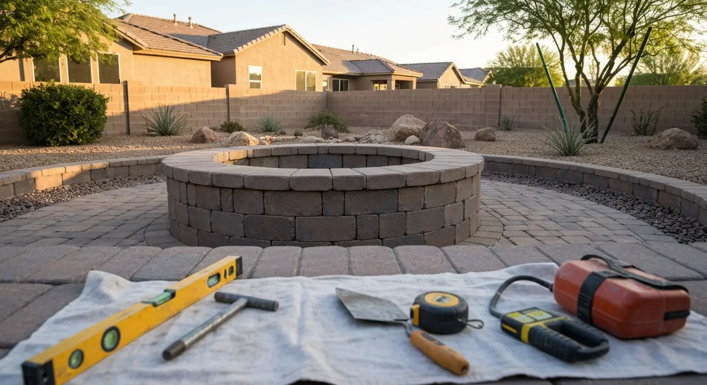Fire pit installation