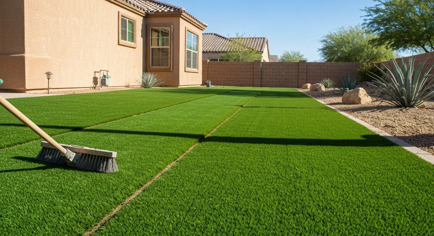 Artificial turf installation