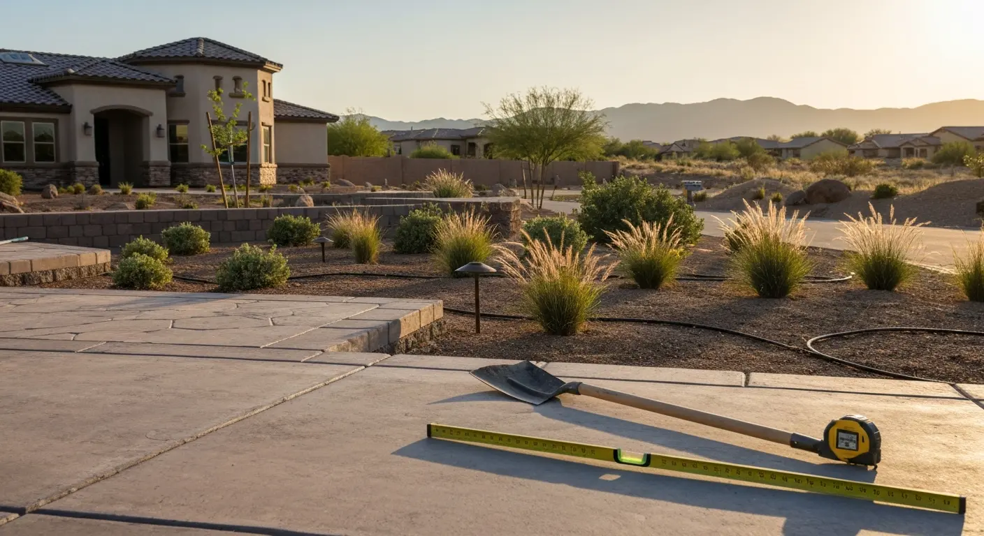 Landscape construction project