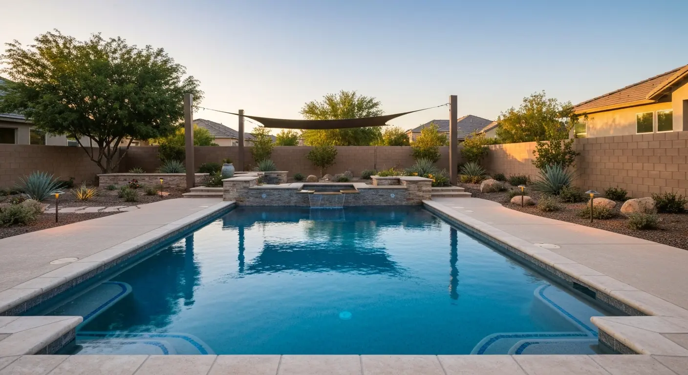 Custom pool design and landscaping
