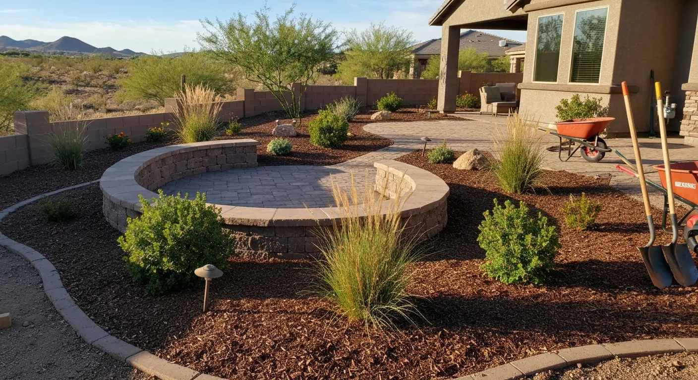 Complete landscape construction project