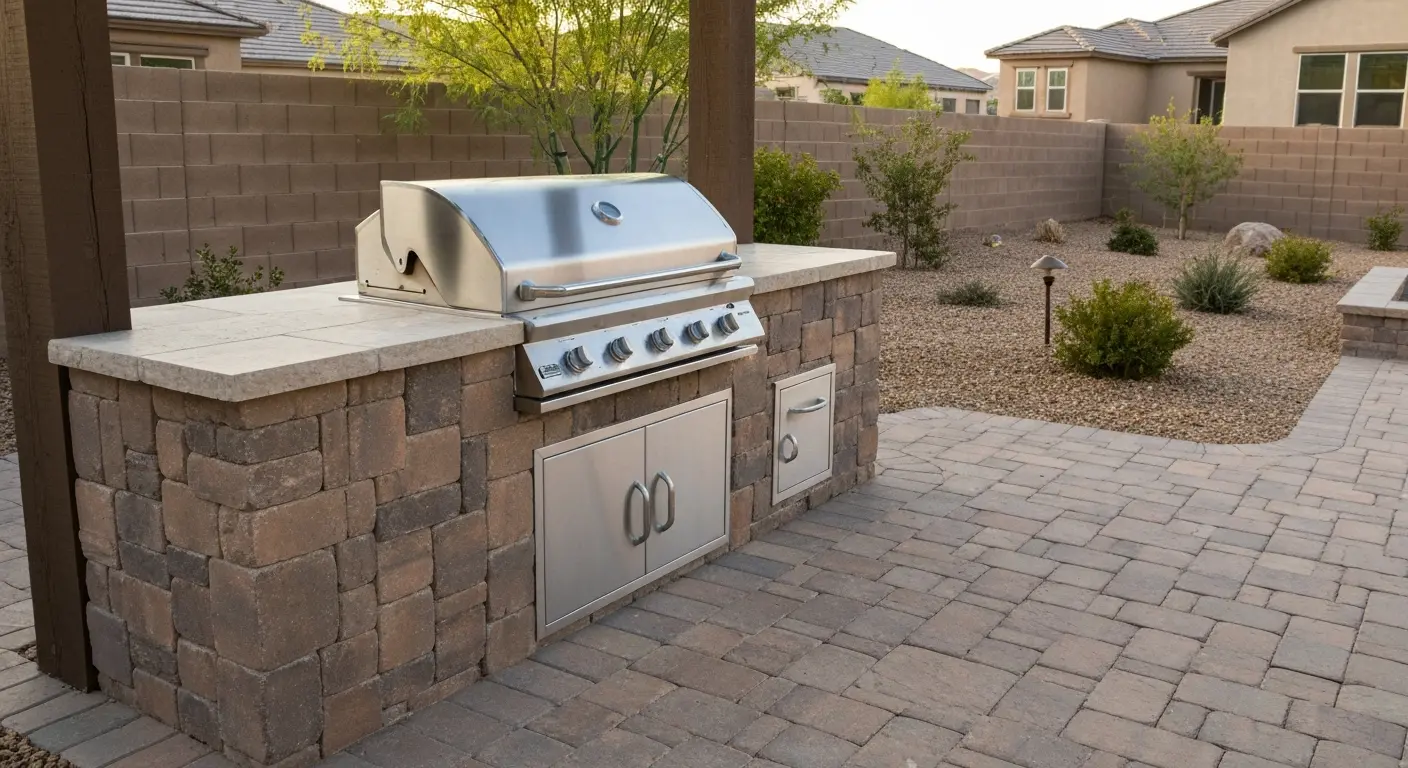 Outdoor grill installation
