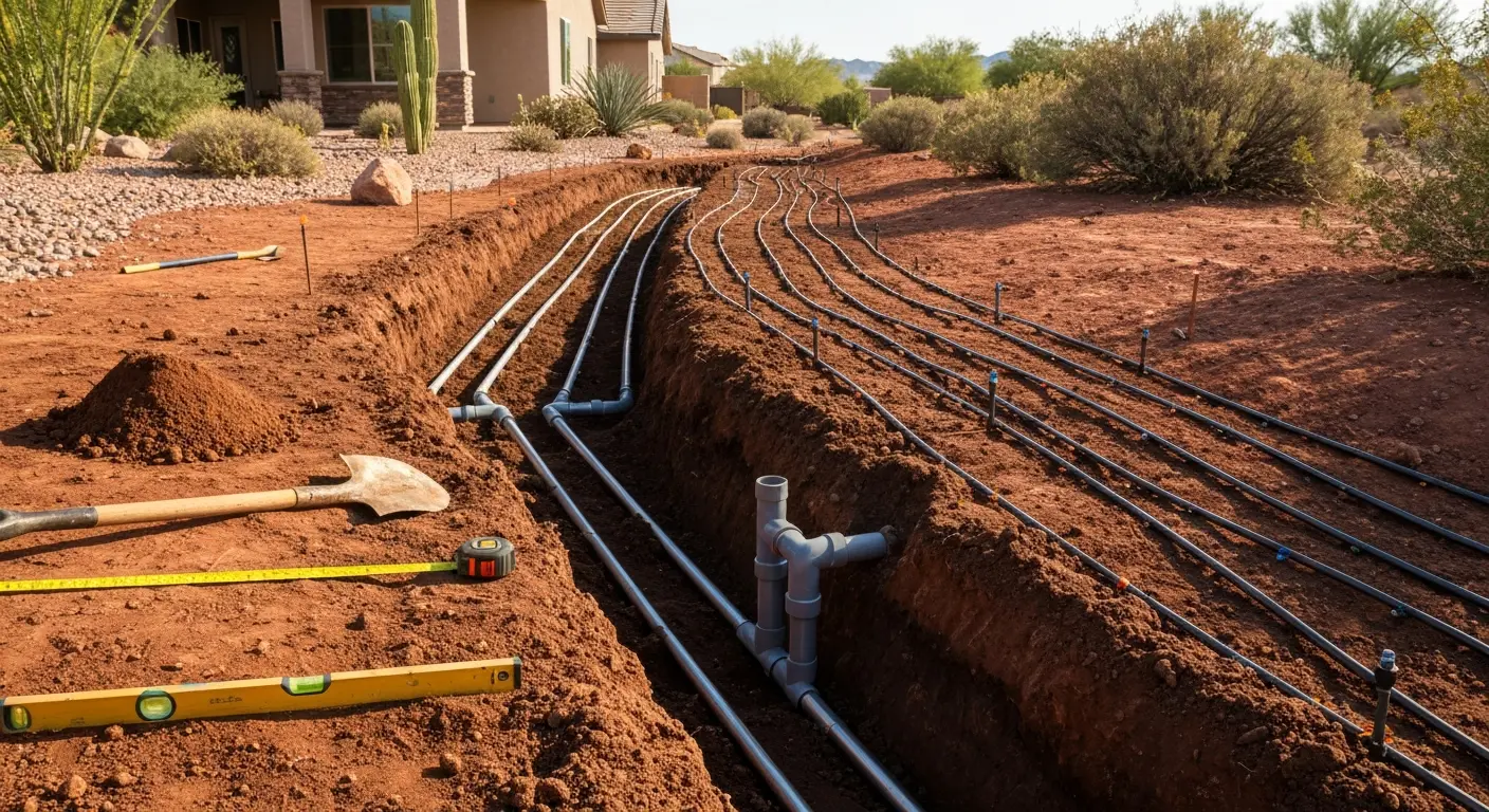 Irrigation and drainage system installation