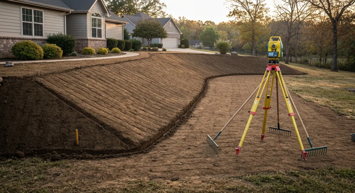 Landscape grading project