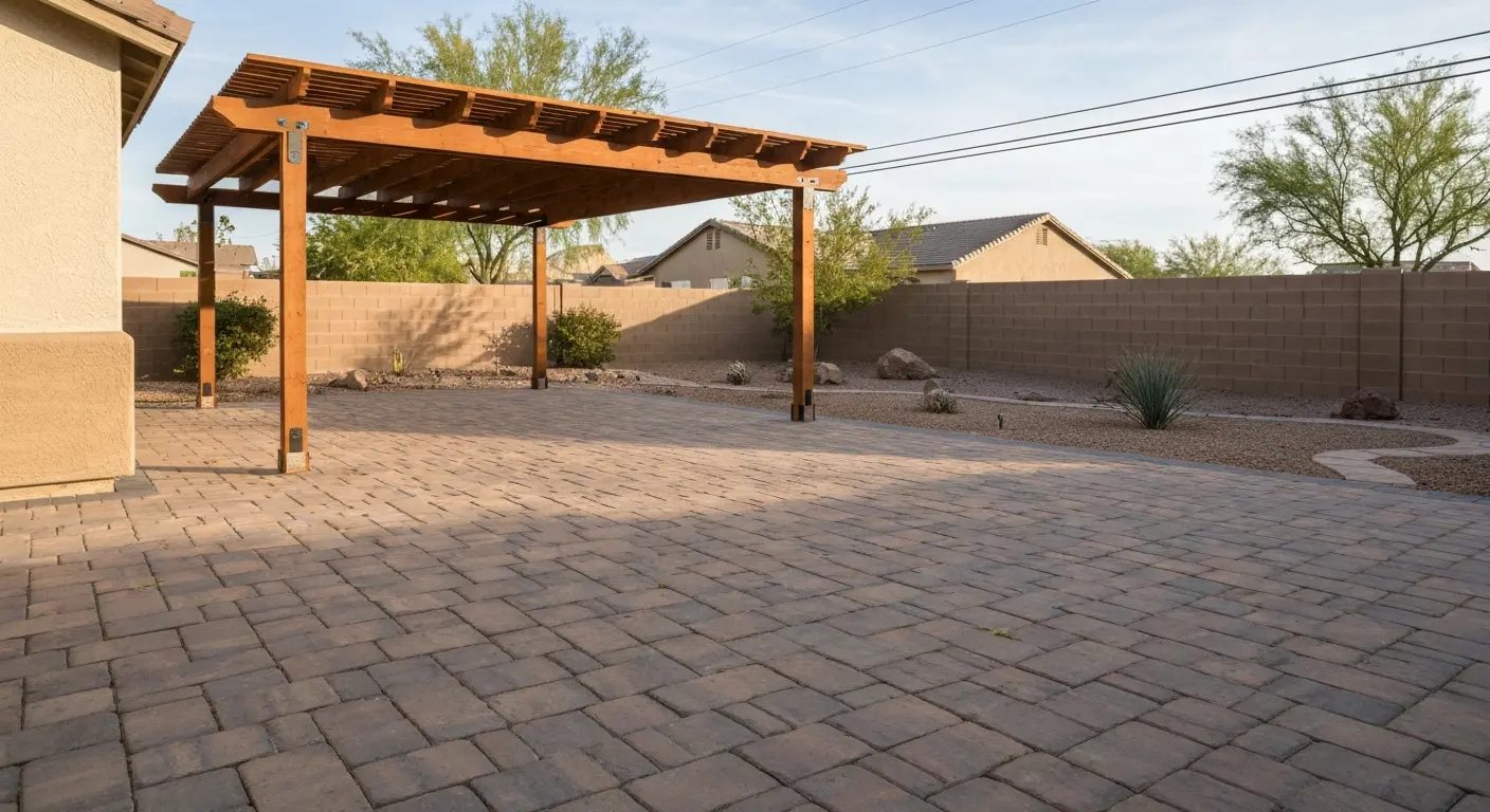 Hardscape patio installation