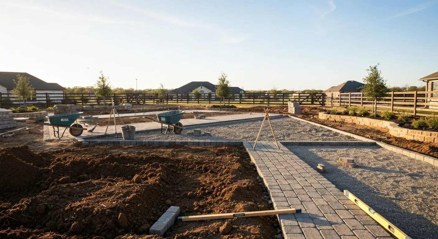 Landscape construction process