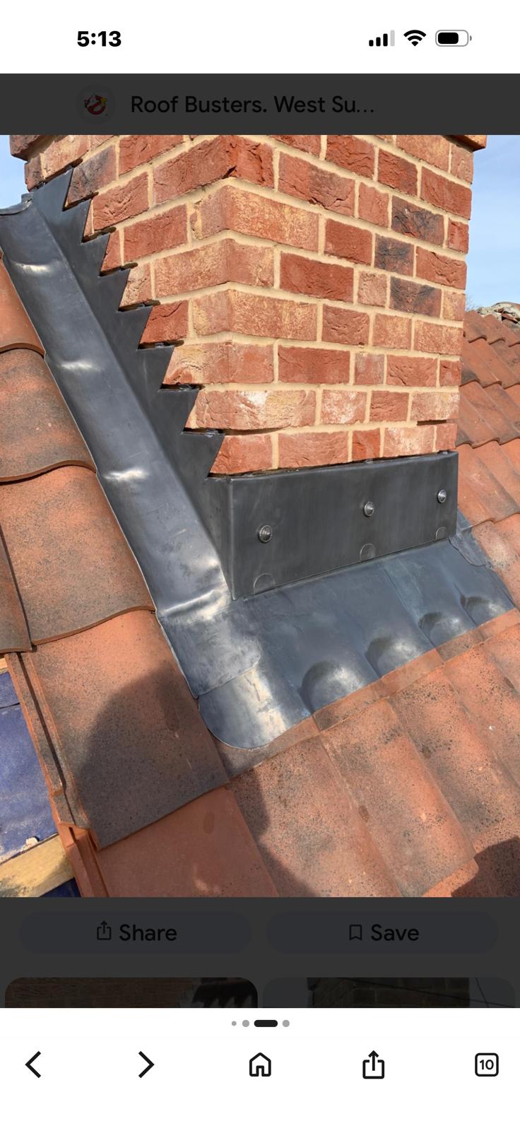 Recent lead work project - Shellis Roofing