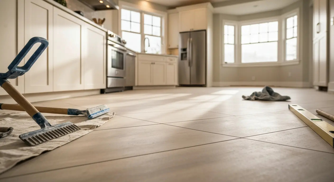 Kitchen floor installation