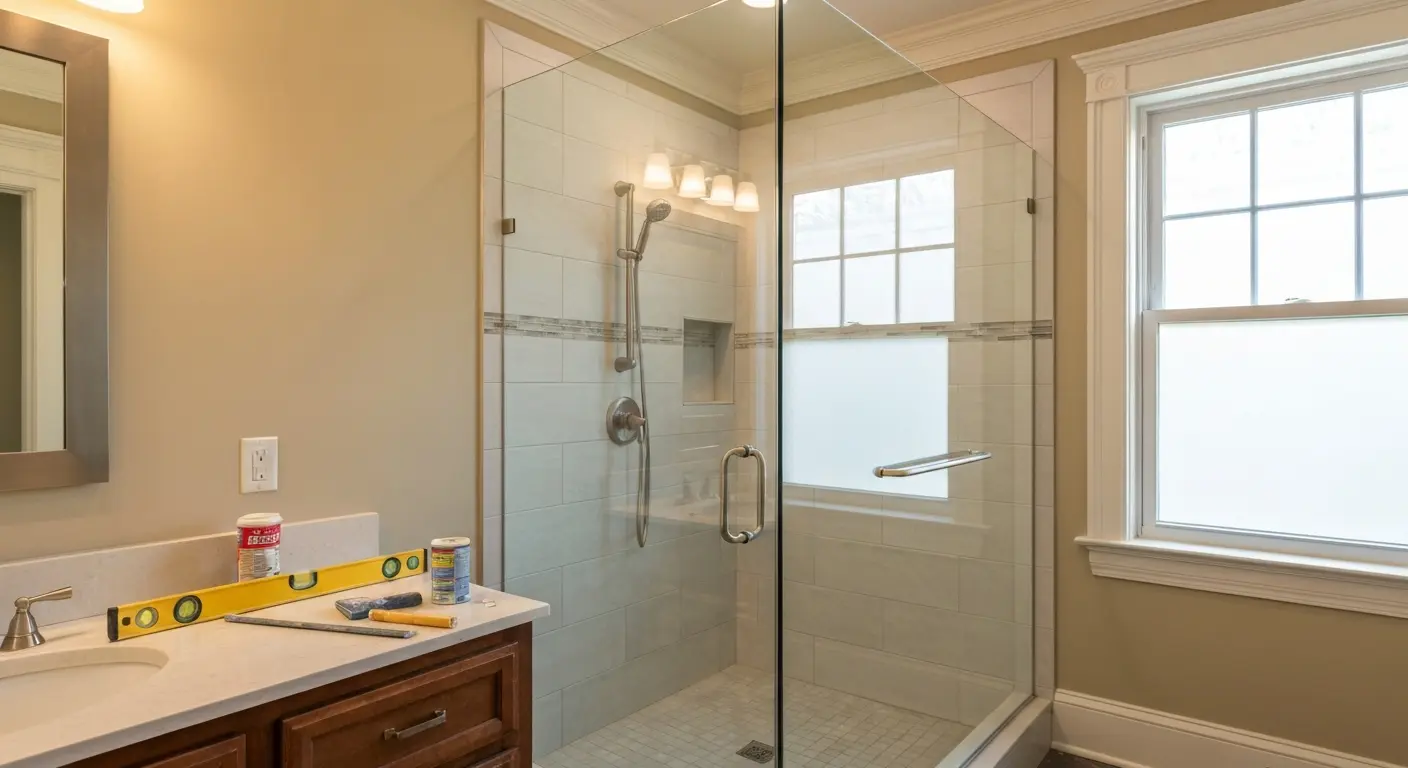 Walk-in shower installation
