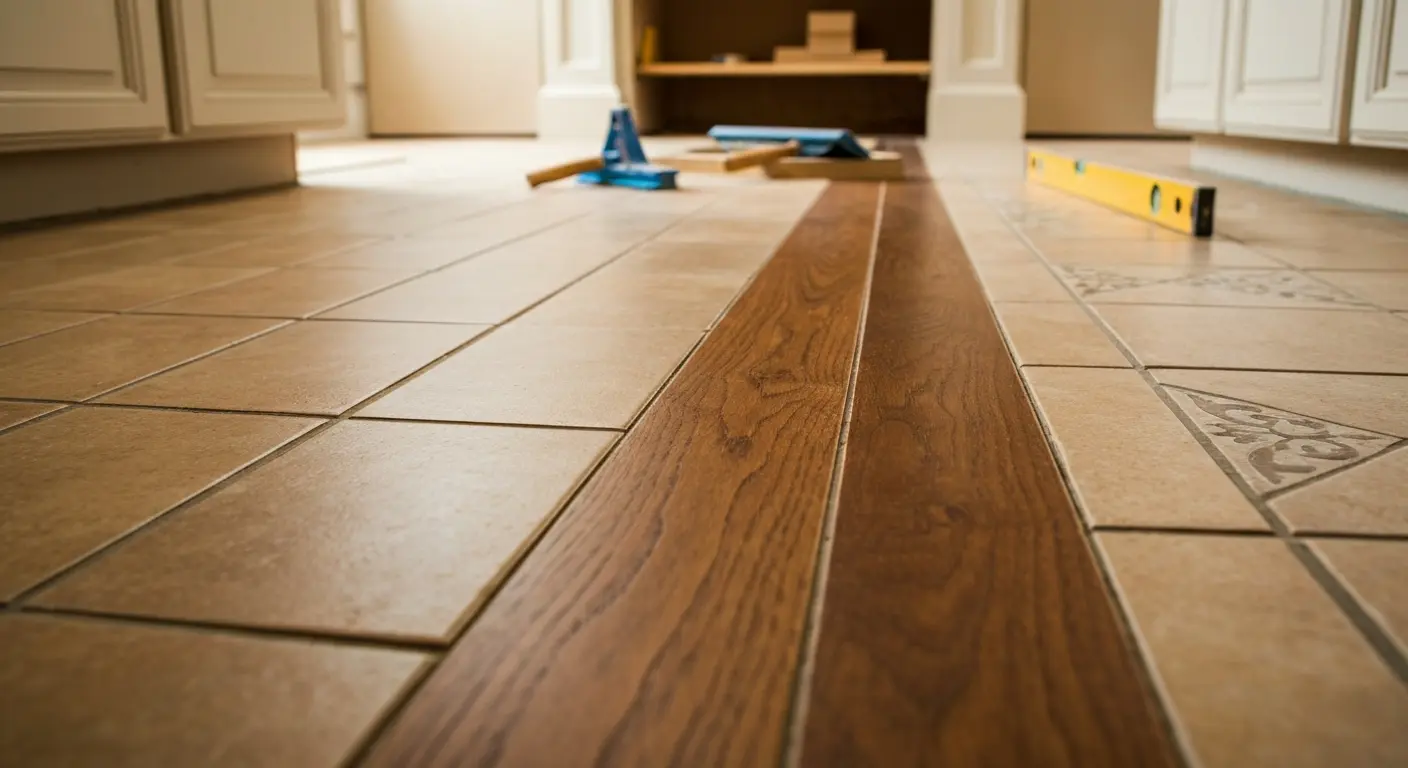 Kitchen flooring installation