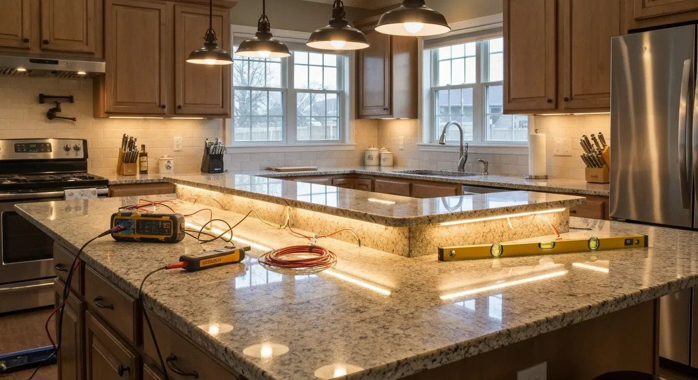 Kitchen lighting fixtures and under-cabinet lights