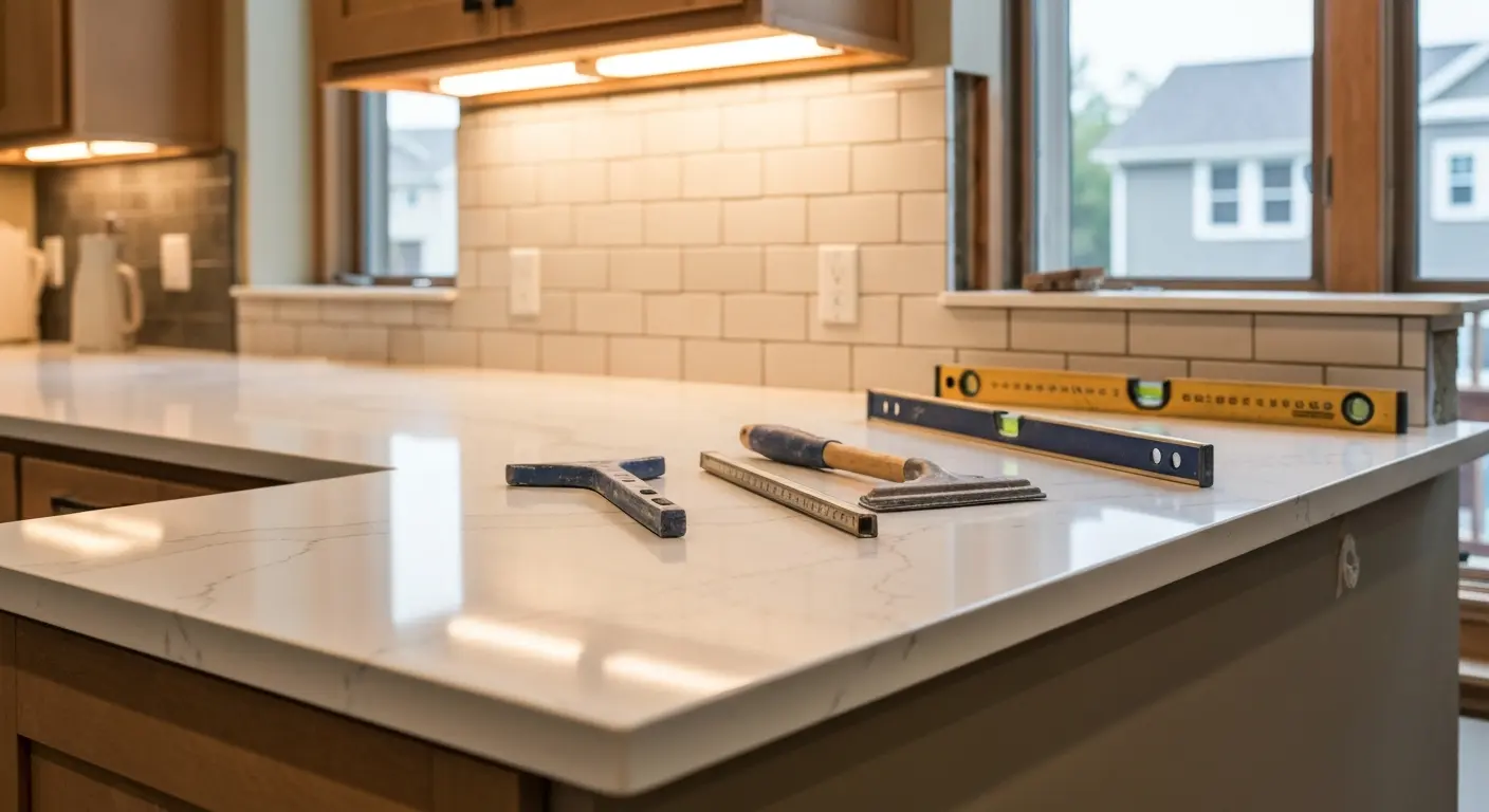 Kitchen countertops and backsplash installation