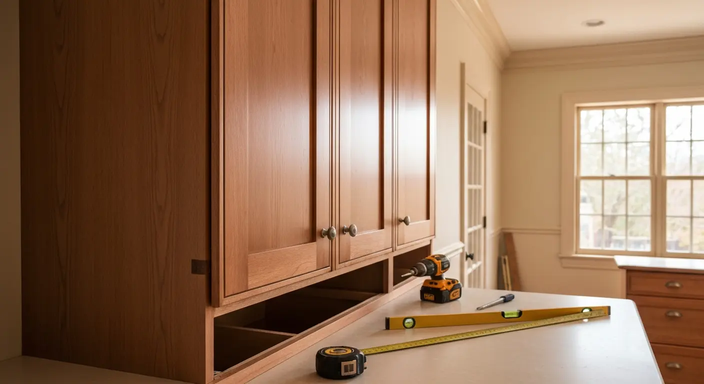 Custom cabinet installation