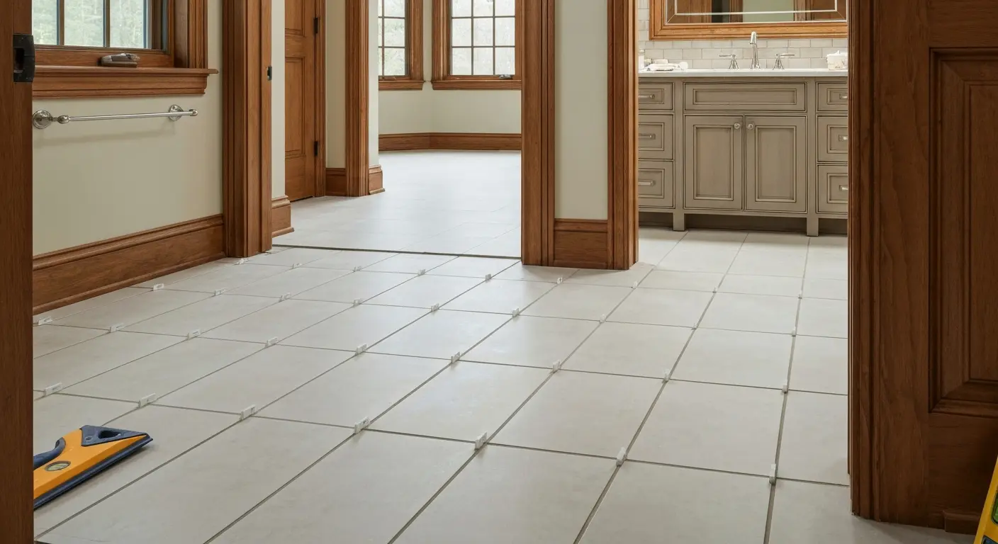 Bathroom tile work