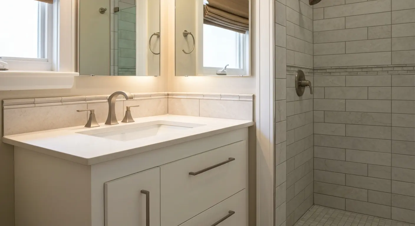 Bathroom renovation with updated fixtures