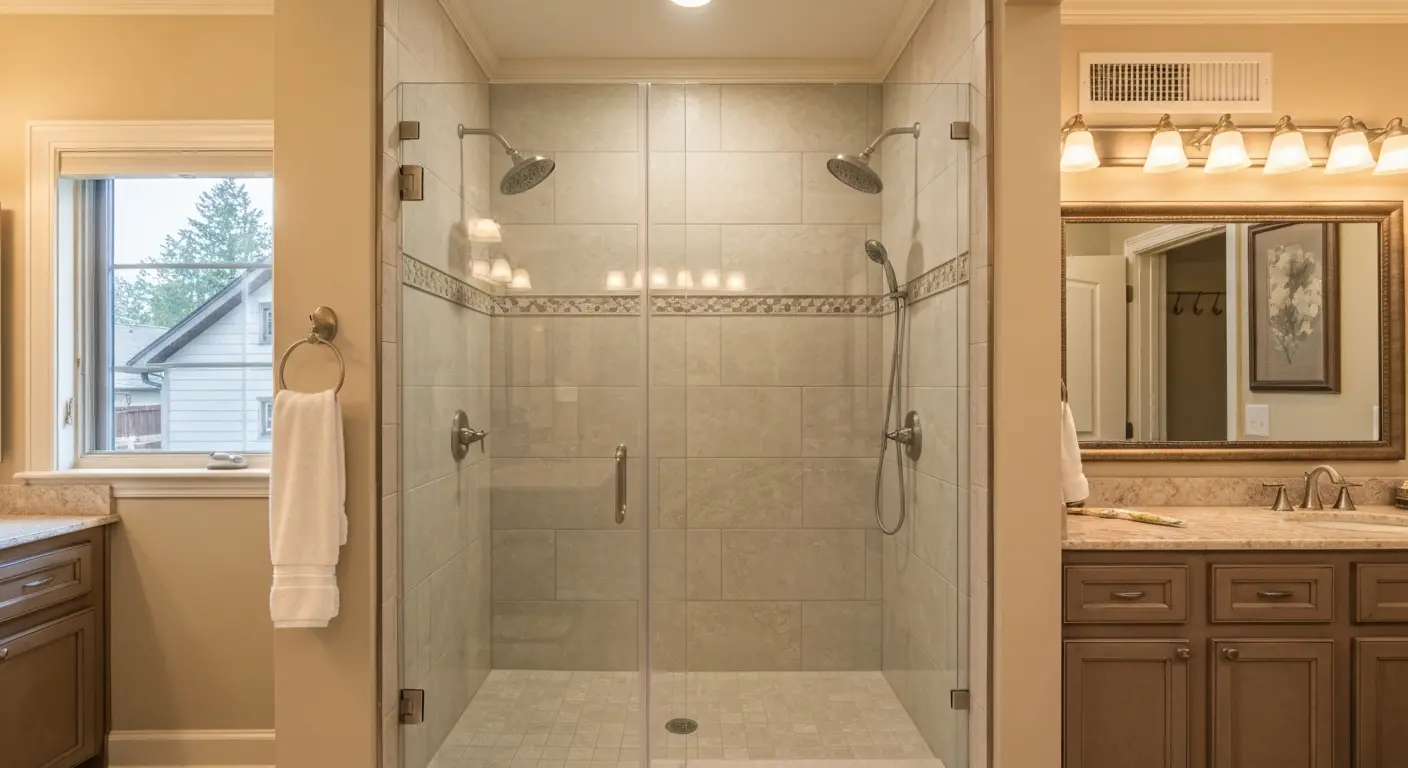 Walk-in shower installation