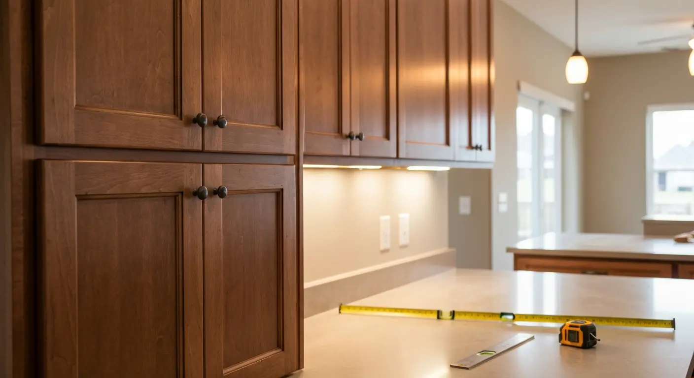 Custom kitchen cabinets installed in Shelby Township home