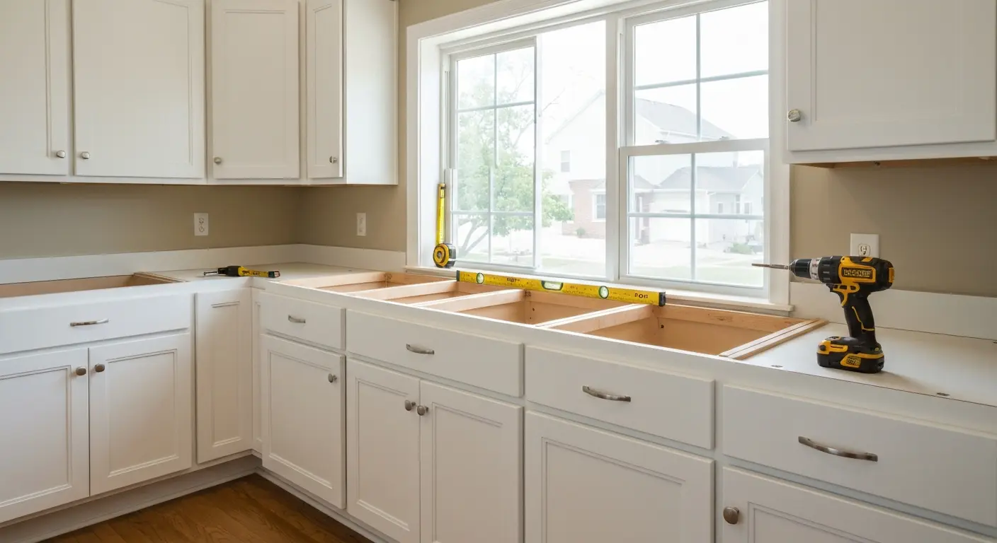 Custom cabinet installation