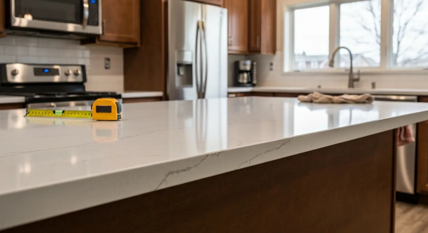 Kitchen countertop installation