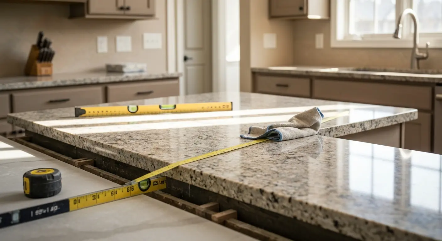 Kitchen countertop installation