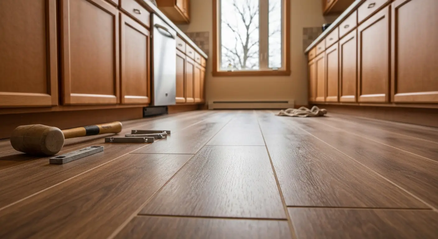Laminate flooring installation