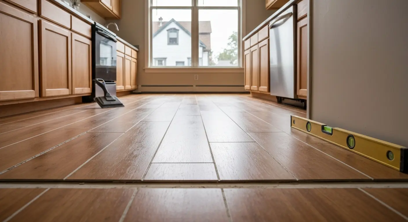 Kitchen flooring installation