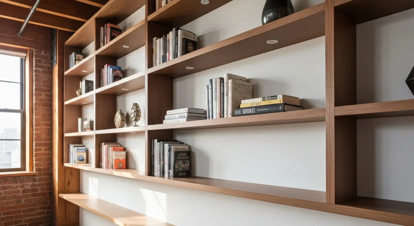 Built-in shelving installation