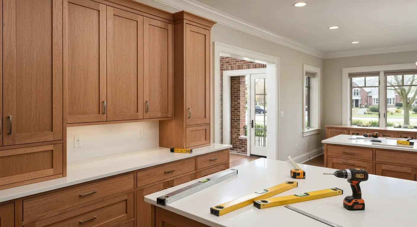 Custom kitchen cabinets installation