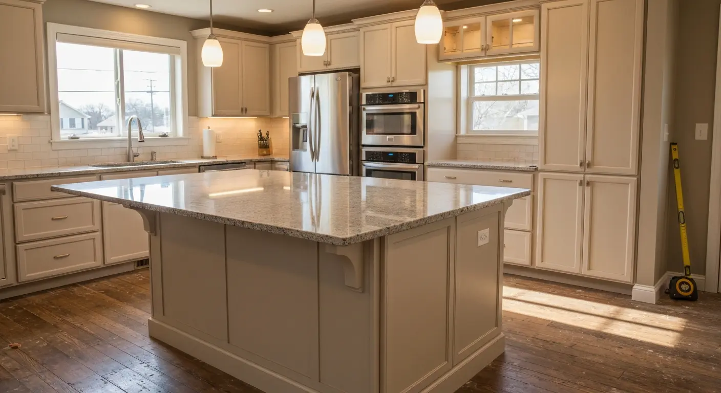 Kitchen island installation