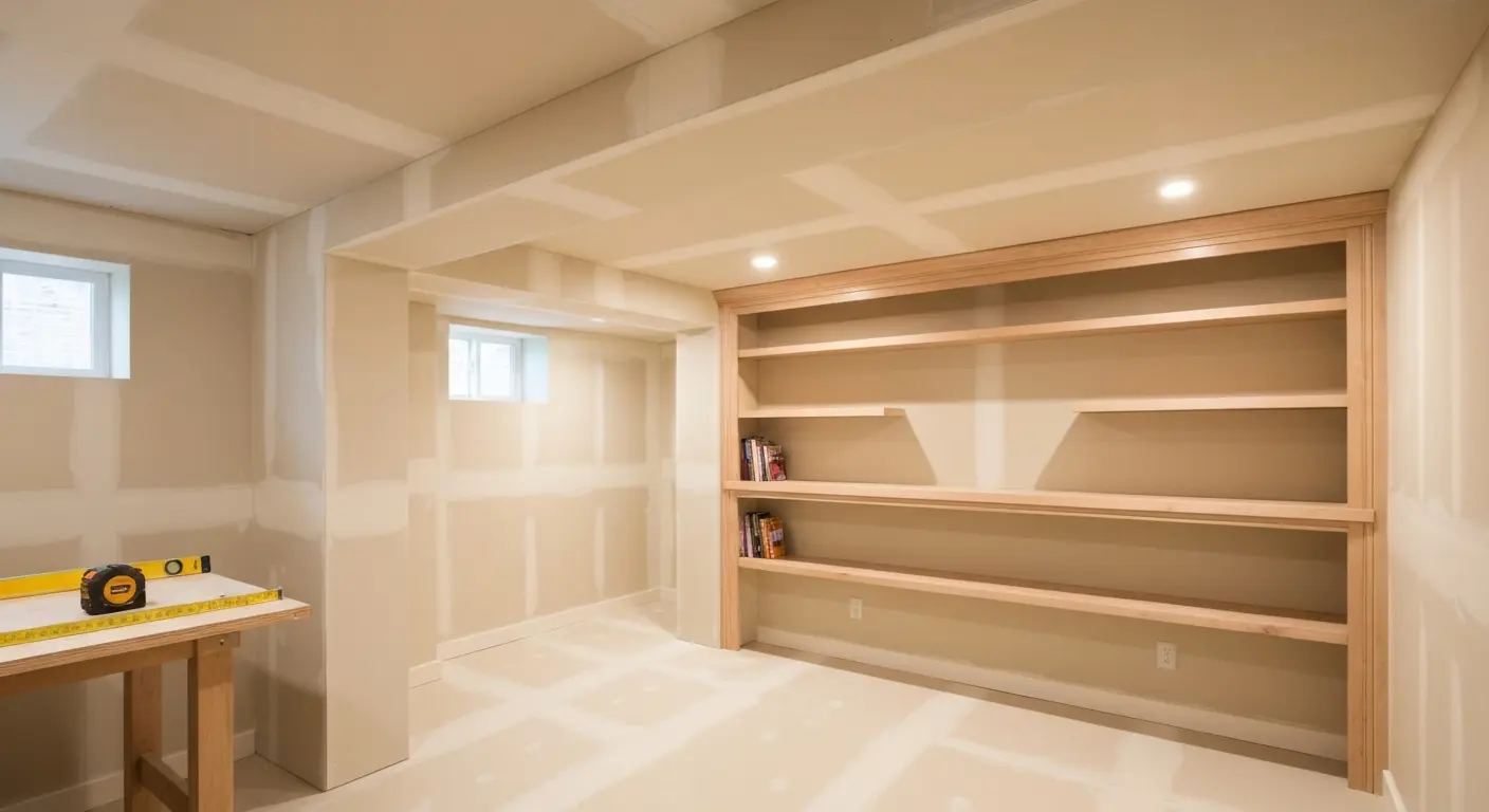 Finished basement space