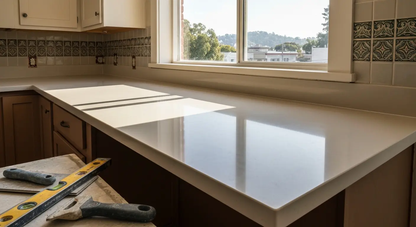 Kitchen countertop installation