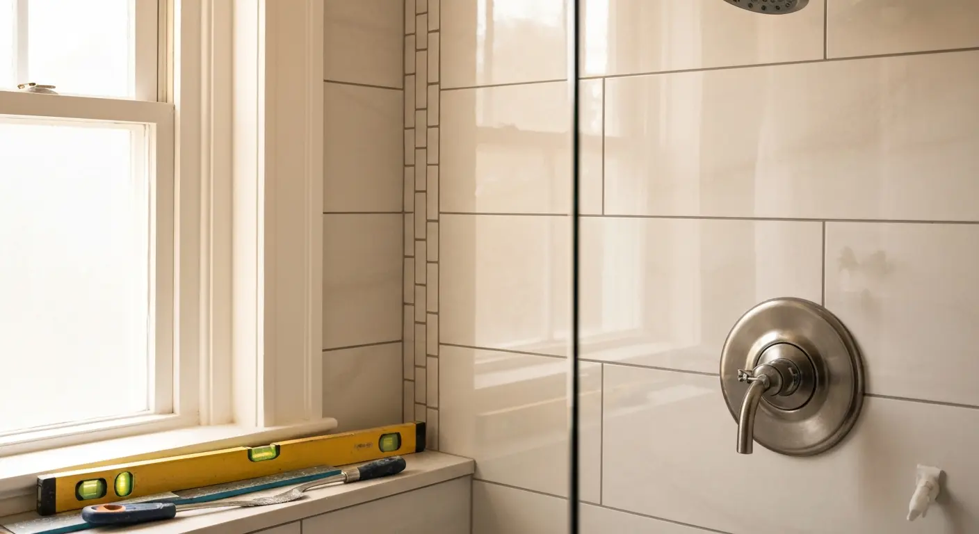 Tile shower walls
