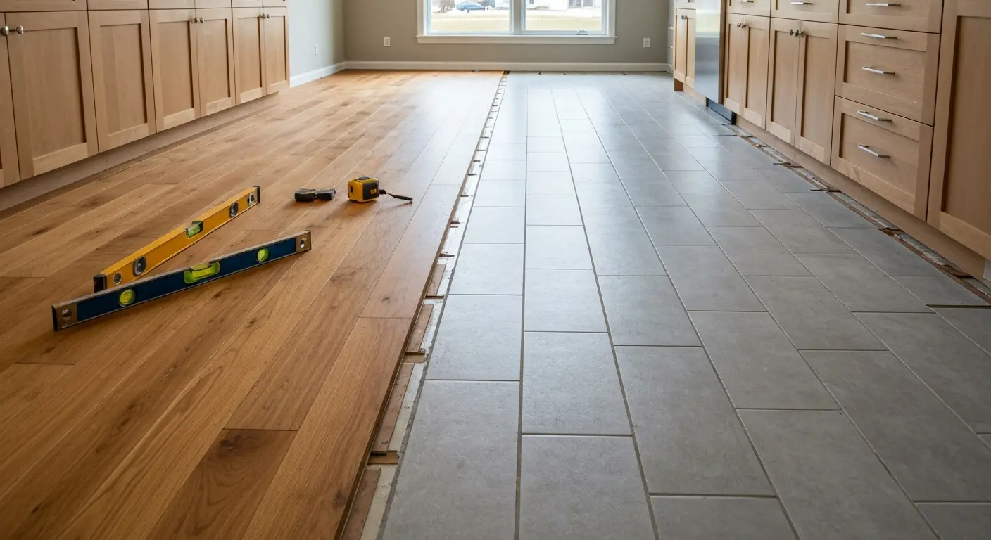 Kitchen flooring installation