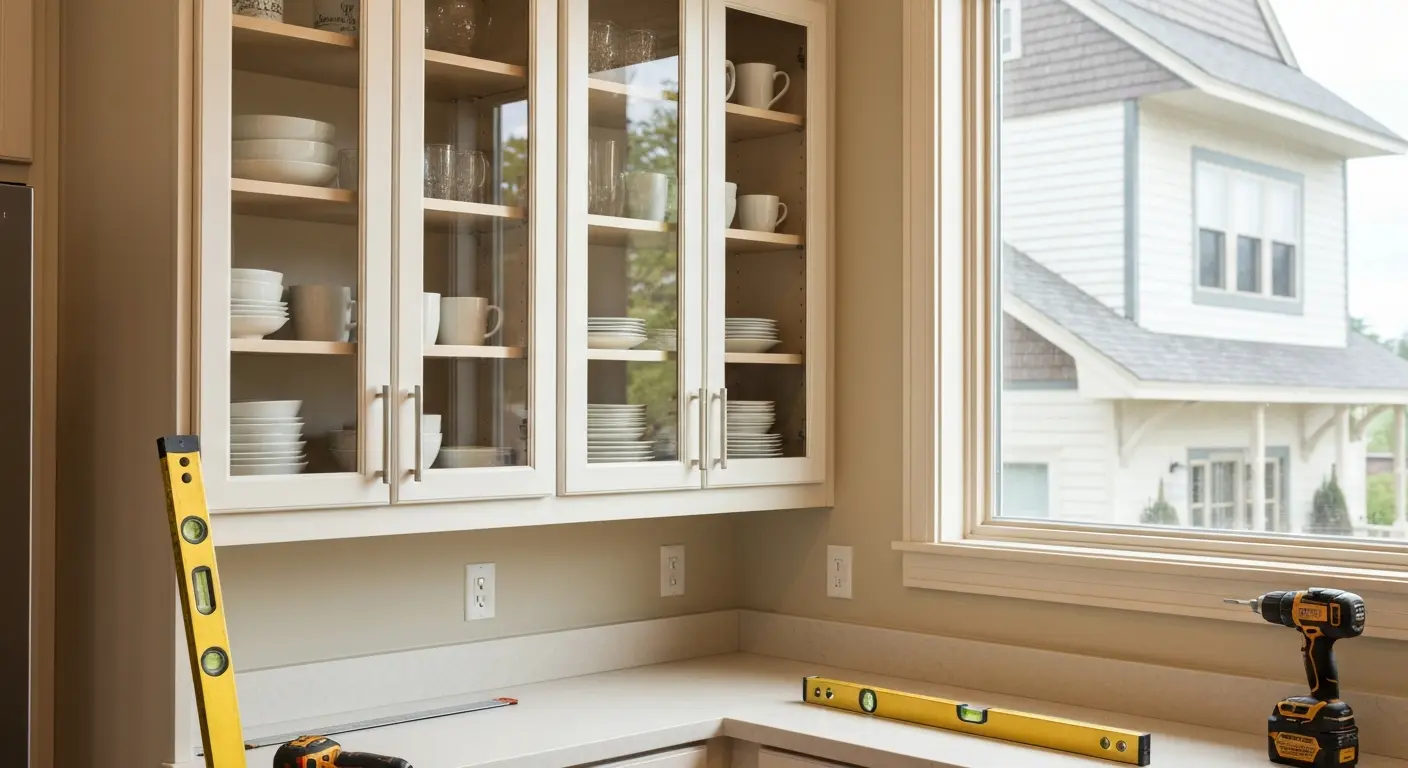 Custom cabinet installation