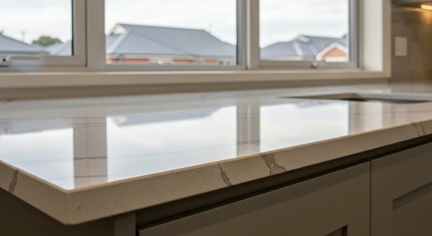 Quartz countertop detail