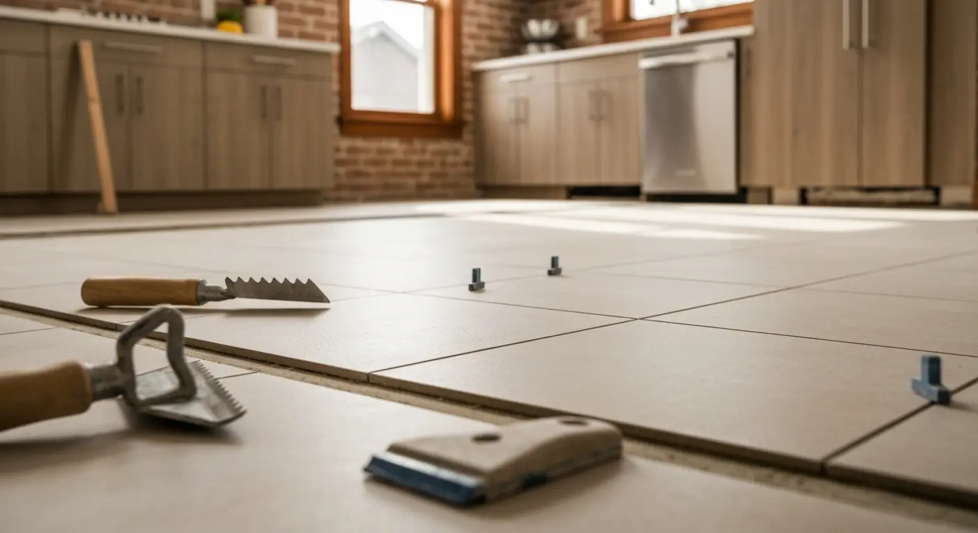 Kitchen floor tile