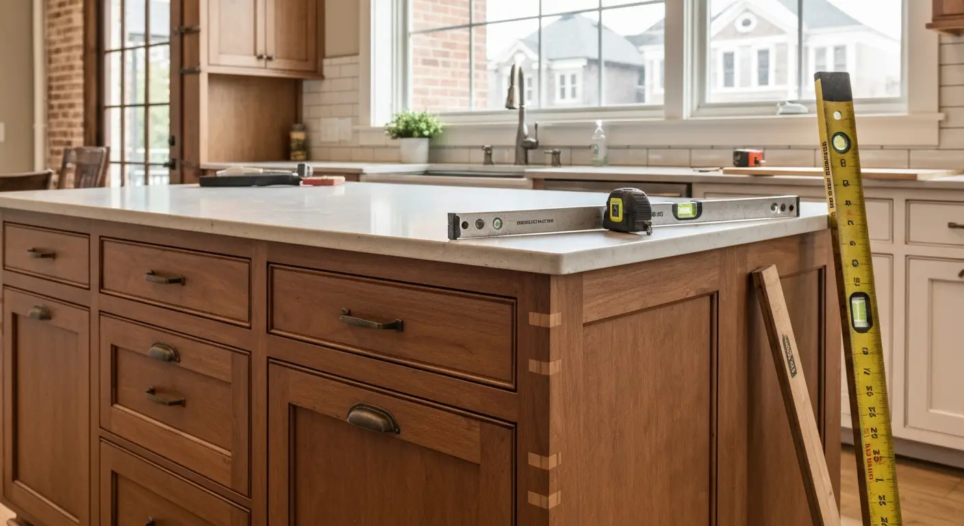 Custom kitchen cabinet installation