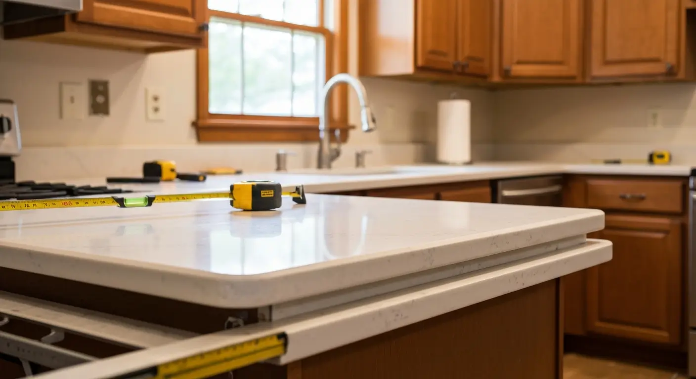 Kitchen countertop installation