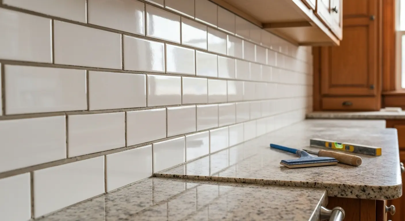 Kitchen backsplash installation