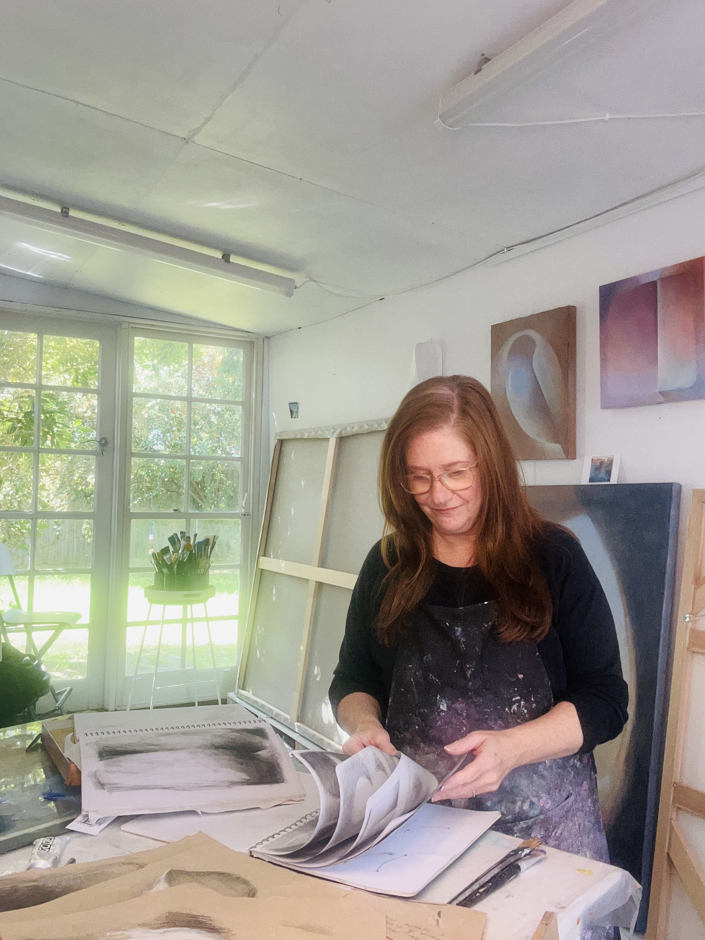 Michele Luminato in her studio