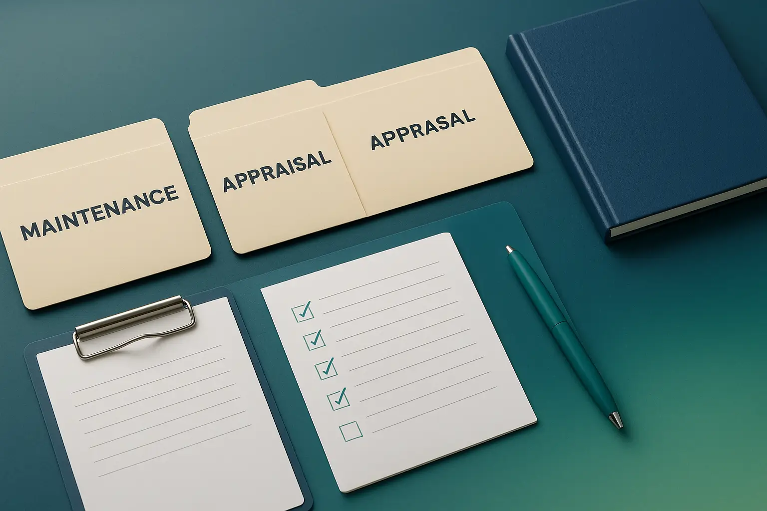 Organized desk with labeled folders and checklist symbolizing PA Probate Help’s coordination of estate management tasks during probate.
