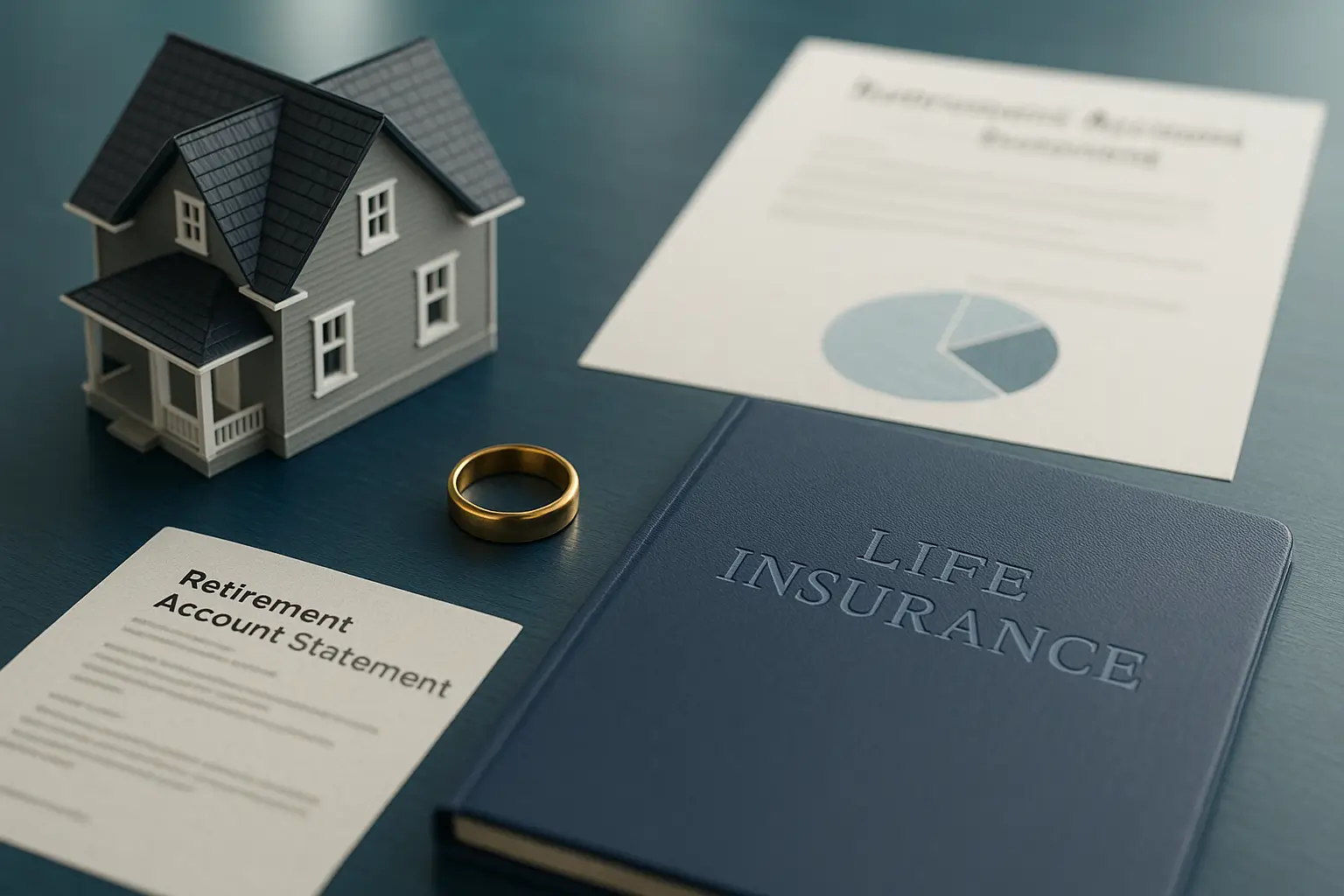 PA Probate Help image showing assets not subject to elective share including joint property life insurance and retirement accounts on legal desk