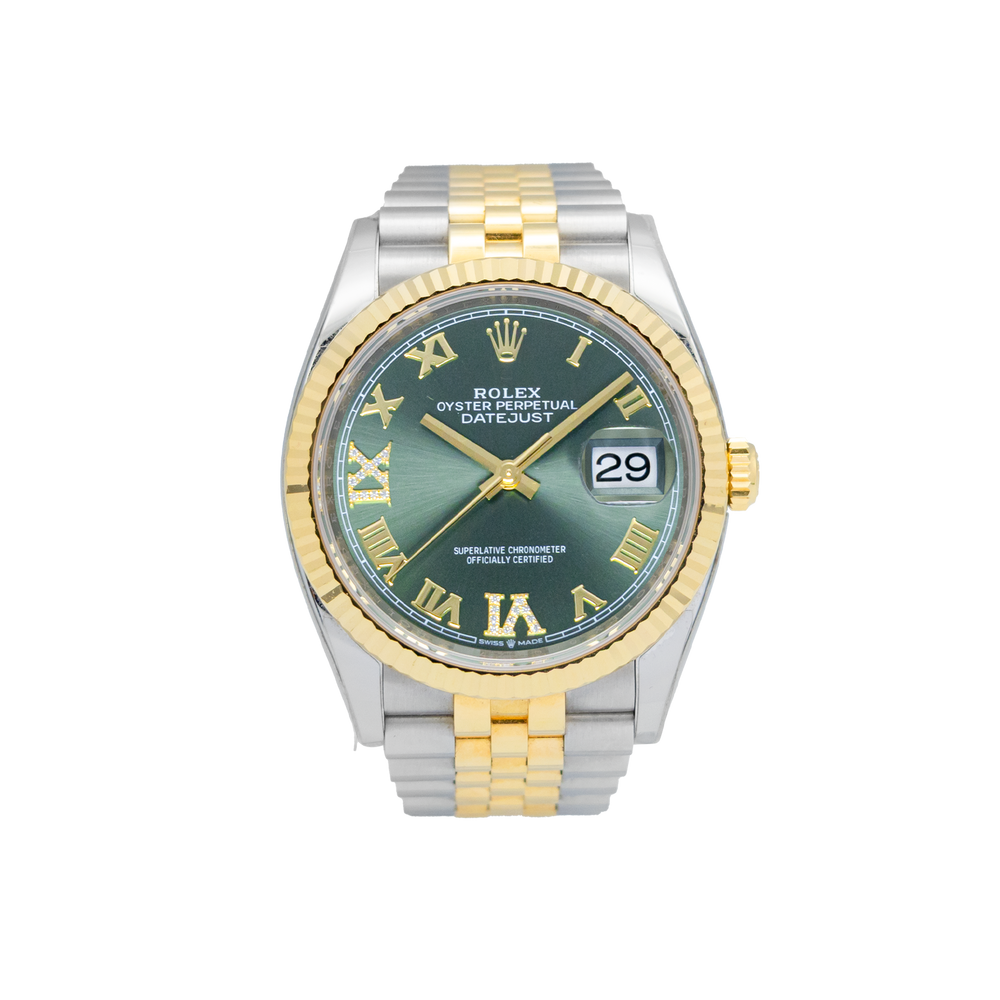 Rolex 126233 Datejust 36mm olive green dial, two-tone Jubilee bracelet
