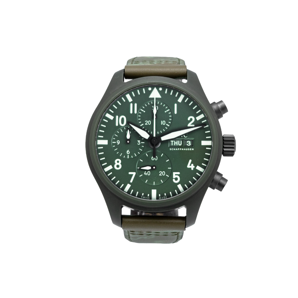 IWC IW389106 Pilot's Watch Chronograph TOP GUN Woodland green ceramic, 44.5mm