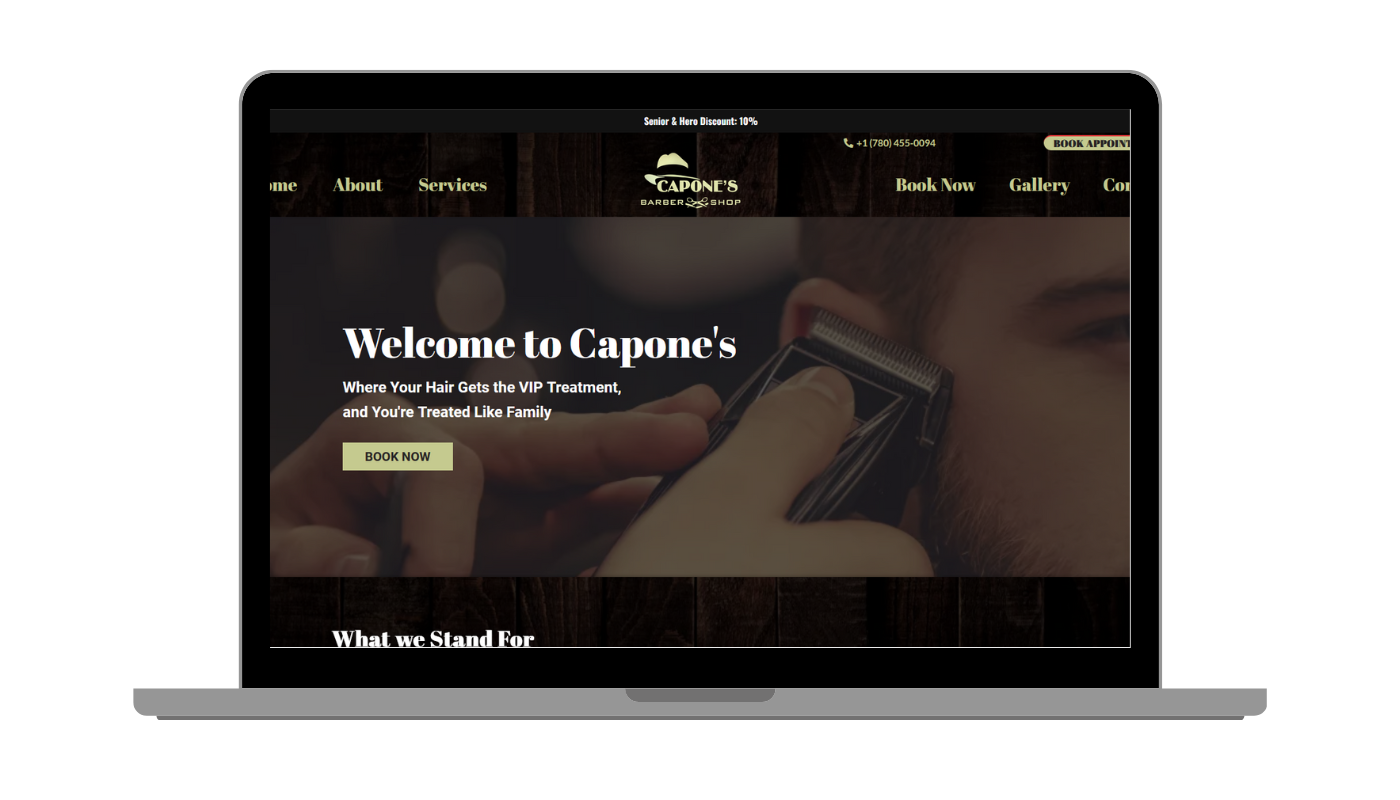Barbershop Website Design