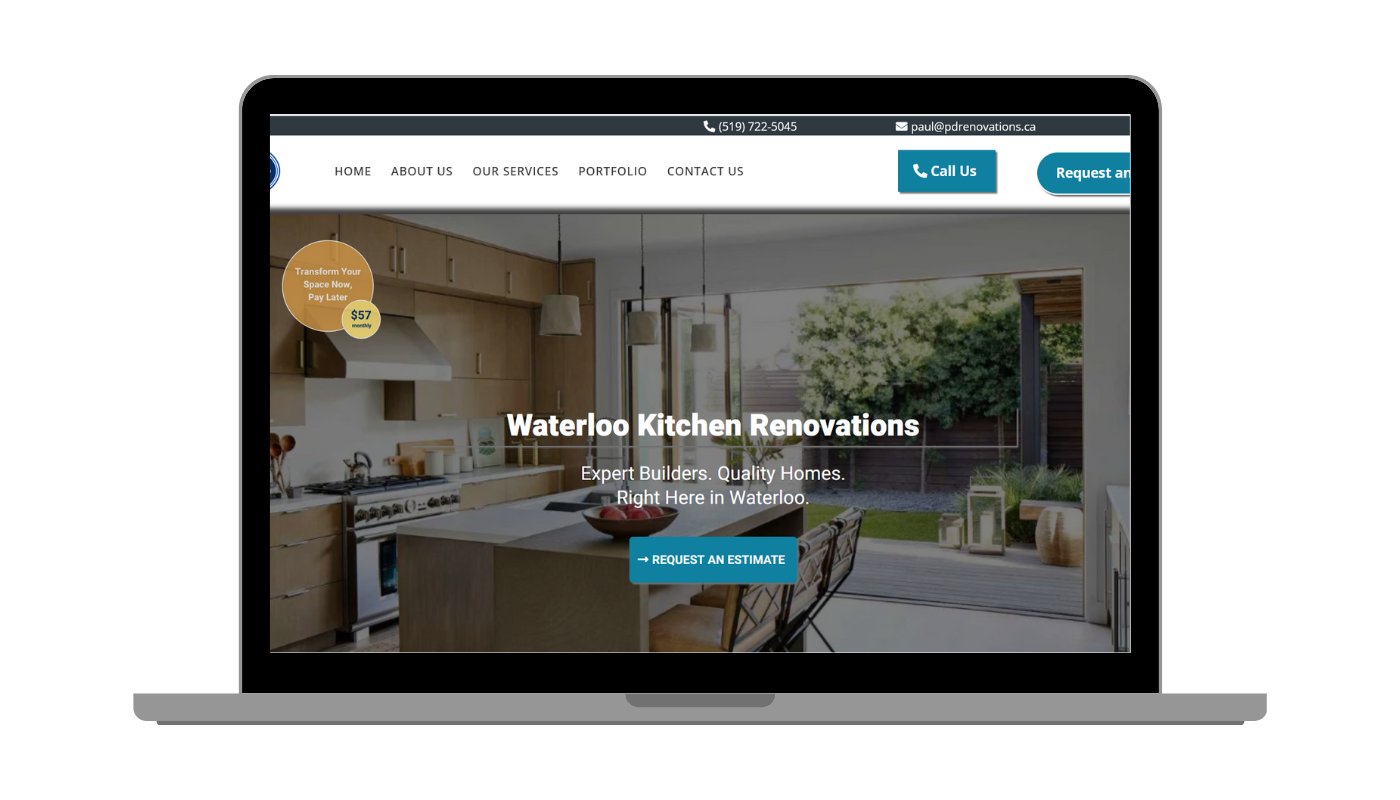 Home Renovations Website Design