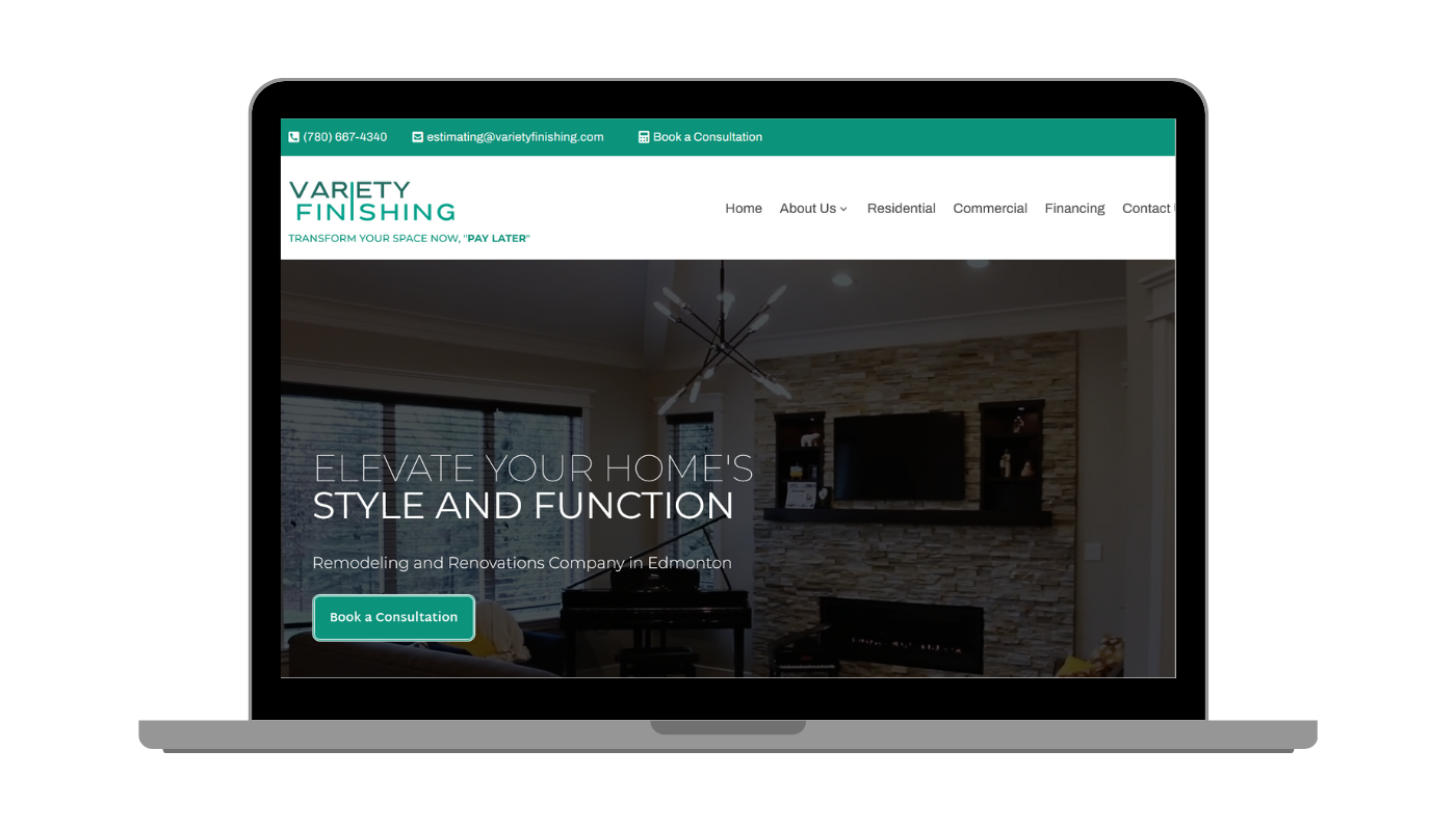 Home Renovations Website Design