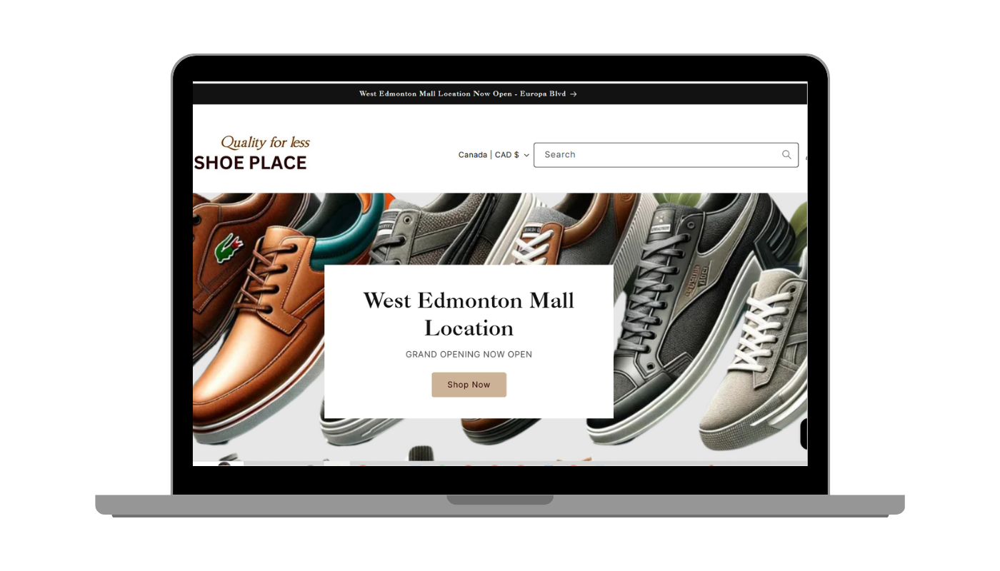 Shoe Store Website Design