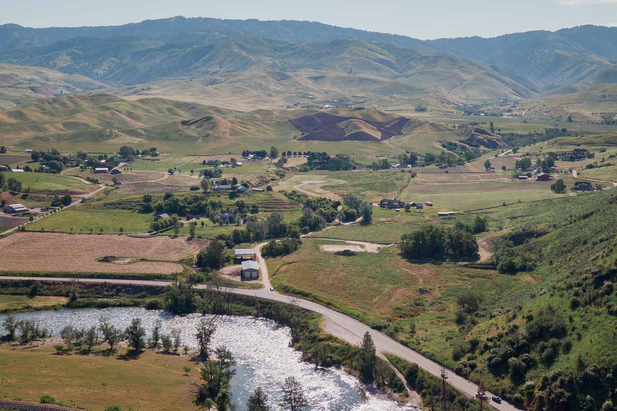 Payette River and Horseshoe Bend valley near Faull Ranch