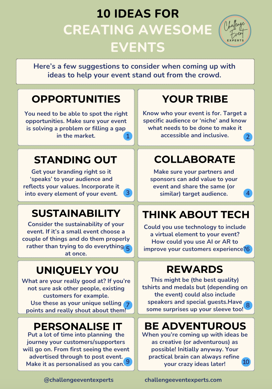10 Awesome Event Ideas